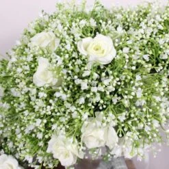 Artificial Rose And Gypsophila Bouquet -Dunelm Store 1000184192 alt01