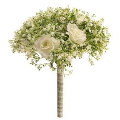 Artificial Rose And Gypsophila Bouquet -Dunelm Store 1000184192 alt02