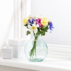 Artificial Daisy And Iris Bouquet -Dunelm Store 30615946
