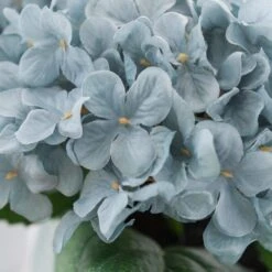 Artificial Teal Hydrangeas In Ceramic Plant Pot -Dunelm Store 30687465 alt02