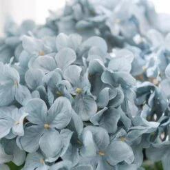 Artificial Teal Hydrangeas In Ceramic Plant Pot -Dunelm Store 30687465 alt03