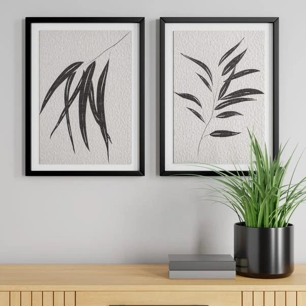Set Of 2 Framed Leaf Prints 1 Set Of 2 Framed Leaf Prints