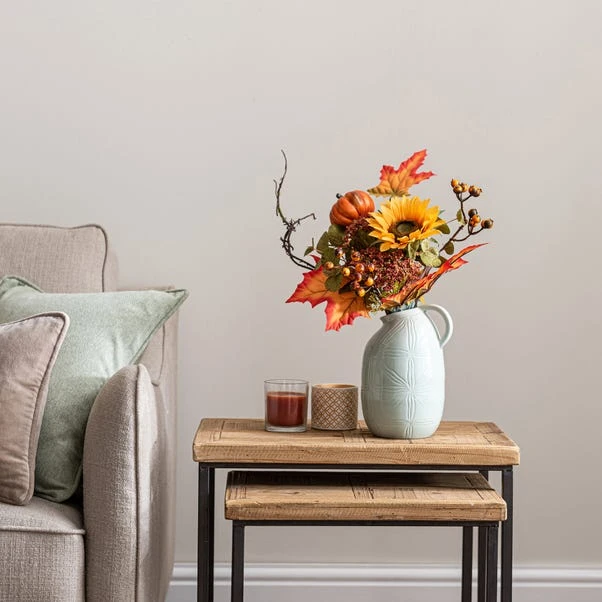 Artificial Autumn Sunflower Bouquet In Ceramic Plant Pot 1 Artificial Autumn Sunflower Bouquet In Ceramic Plant Pot