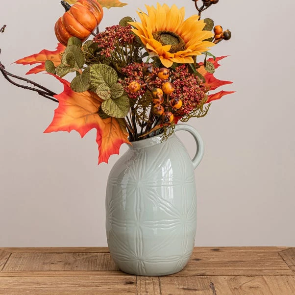 Artificial Autumn Sunflower Bouquet In Ceramic Plant Pot 3 Artificial Autumn Sunflower Bouquet In Ceramic Plant Pot - Image 3