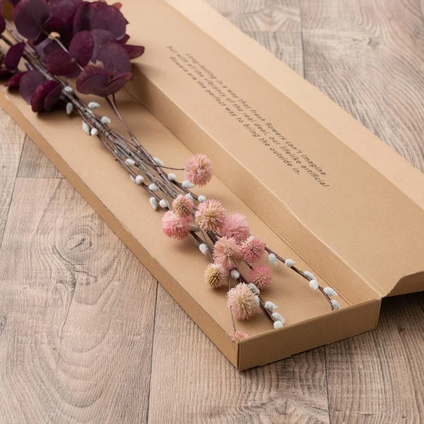 Artificial Eucalyptus Willow And Chestnut Letterbox Bouquet 4 Artificial Eucalyptus Willow And Chestnut Letterbox Bouquet - Image 4