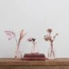 Set Of 3 Artificial Pretty Boho Stems In Pink Glass Vases -Dunelm Store 30752449