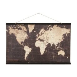 World Map Hanging Mural -Dunelm Store 30766140 alt02