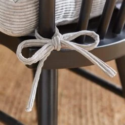 Corduroy Grey Box Style Seat Pad -Dunelm Store 30771930 alt02