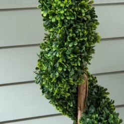 Artificial Spiral Topiary In Silver Pot 70cm 3 Artificial Spiral Topiary In Silver Pot 70cm -Dunelm Store 30796518 alt01