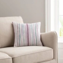 Stripe Embroidery Cushion