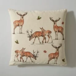 Stags Printed Cushion Cover -Dunelm Store 30826674 alt01