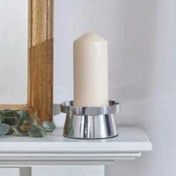 Wide Pillar Candle Holder 13 Wide Pillar Candle Holder -Dunelm Store 30863989 alt01