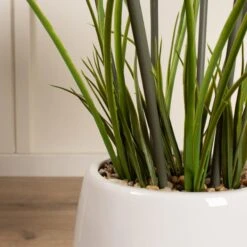 Artificial Palm Tree In White Ceramic Plant Pot -Dunelm Store 30864283 alt03