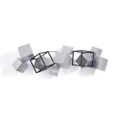 3D Cubes Metal Wall Art -Dunelm Store 30866257 alt03