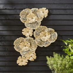 Luxe Floral Gold Metal Wall Art -Dunelm Store 30866259 alt01