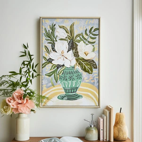 Vintage Vase Framed Canvas 1 Vintage Vase Framed Canvas