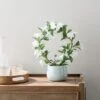 Artificial White Stephonotis In Blue Ceramic Plant Pot -Dunelm Store 30869573