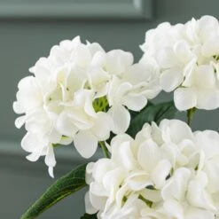 Artificial White Hydrangea In Grey Cement Plant Pot -Dunelm Store 30869579 alt02