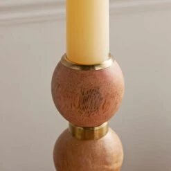 Wooden Candlestick Holder -Dunelm Store 30874913 alt02