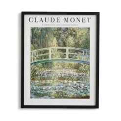 Waterlilies And Japanese Bridge By Claude Monet Framed Print -Dunelm Store 30892086 alt02