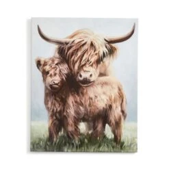 Highland Cow And Baby Canvas -Dunelm Store 30898766 alt02