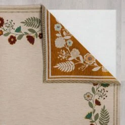 Camellia Floral Border Rug -Dunelm Store 30900276 alt02