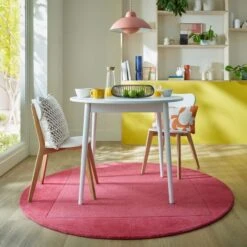 Boston Wool Border Round Rug -Dunelm Store 30900629