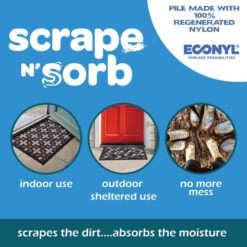Scrape N Sorb Squares Outdoor Doormat -Dunelm Store 30916546 alt05