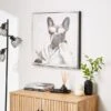 Martini Dog Framed Canvas