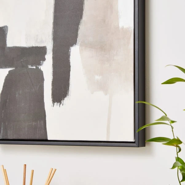 Set Of 2 Monochrome Abstract Framed Canvases 2 Set Of 2 Monochrome Abstract Framed Canvases - Image 2