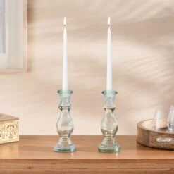 Set Of 2 Twist Taper Candles -Dunelm Store 30923472