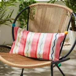 Wiggle Watercolour Outdoor Rectangle Cushion
