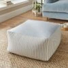 Linford Stripe Large Cotton Cube Pouffe -Dunelm Store 30927580