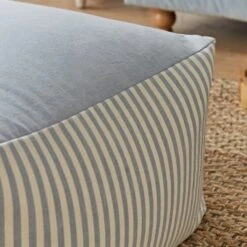 Linford Stripe Large Cotton Cube Pouffe 4 Linford Stripe Large Cotton Cube Pouffe -Dunelm Store 30927580 alt01