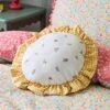 Yellow Gingham Round Cushion 11 Yellow Gingham Round Cushion -Dunelm Store 30937353
